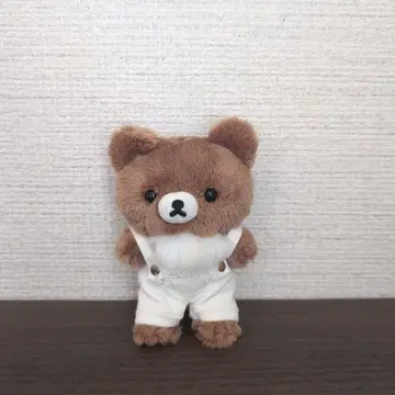 리락쿠마 차이로이코구마 봉제 인형 키링 화이트 오버롤 포함
