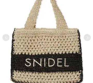 SNIDEL 패턴 짜임 로고 토트백