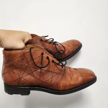 SCOTCH GRAIN 브라운 가죽 드레스 슈즈 레이스업