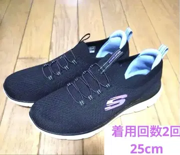 [ 착용 횟수 2 ] Skechers 스케쳐스 블랙 슬립온 스니커즈