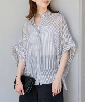 JOURNAL STANDARD 시어 코드 스트라이프 셔츠