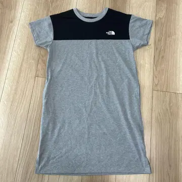 (새상품급) THE NORTH FACE 반팔 미니 원피스 L 그레이/블랙