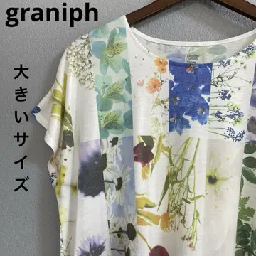 새상품급 빅 사이즈 graniph 그라니프 플라워 원피스