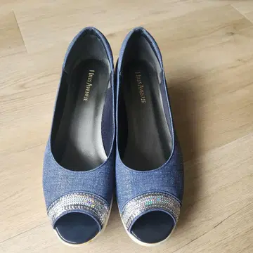 힐즈 애비뉴 데님풍 오픈토 신발 24cm