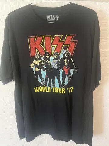 KISS 월드 투어 77 티셔츠 2XL
