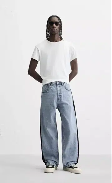 ZARA 밴딩 배기핏 청바지 42
