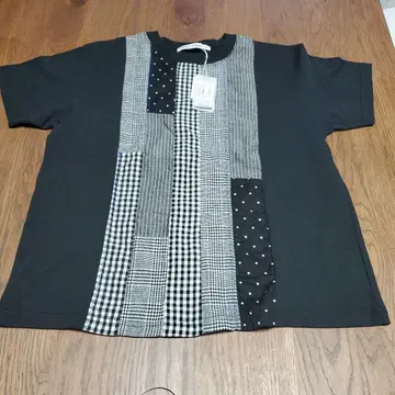 NATURAL LAUNDRY 패치워크 반팔 T셔츠 사이즈 2