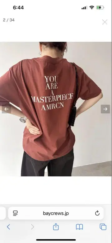 AP STUDIO 아메리카나 MASTERPIECE back t셔츠