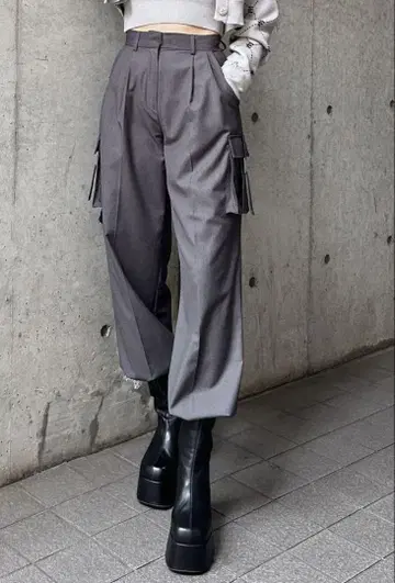 EMODA 와이드 카고 팬츠 턱