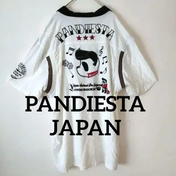PANDIESTA JAPAN 반팔 셔츠 볼링 셔츠 팬더 자수