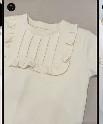 jiltu petit frill tee M 사이즈 아이보리 화이트