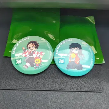 귀멸의 칼날 코지마 한정 카마도 탄지로 토키토 무이치로 캔뱃지 2개 세트