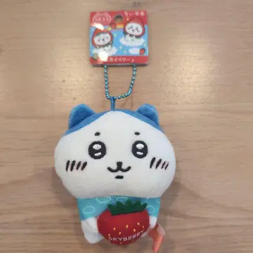 [미사용 새상품] 도치기 한정 치이카와 스카이베리 딸기 봉제인형 스트랩