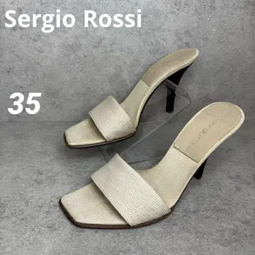 새상품급! Sergio Rossi 세르지오로시 뮬 샌들 캔버스
