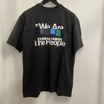 sacai we are the people 티셔츠 블랙 2 절개