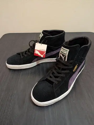 PUMA 스웨이드 미드 클래식 + 블랙/퍼플 27.5cm