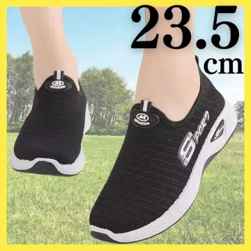 경량 스니커즈 슬립온 워킹 러닝 23.5cm 블랙 002