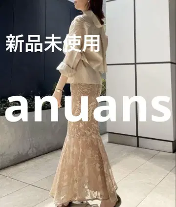 미사용 새상품 anuans 롱 스커트 SMALL 베이지 여성용