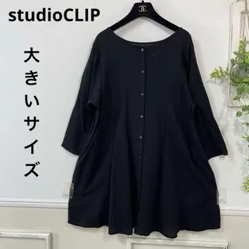 새상품급 빅 사이즈 studioCLIP 린넨 혼방 원피스