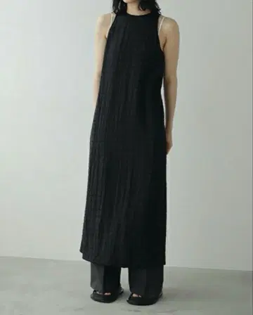 시어 체크 원피스