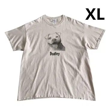 Gildan 핏불 T셔츠 XL 라이트 그레이 강아지 불독