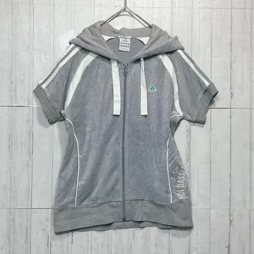 adidas 아디다스 반팔 타월 원단 후드티 그레이 [S~M] 여성용
