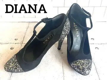 [새상품급] DIANA 다이애나 펌프스 22.5cm 라메 스웨이드 힐