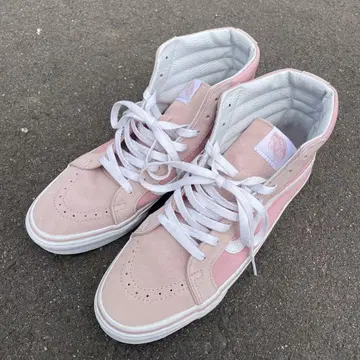 Vans 핑크 하이컷 스니커즈 10.0