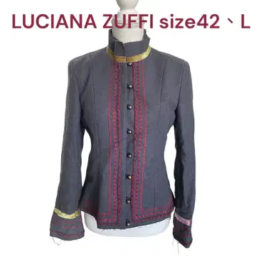 새상품급 LUCIANA ZUFFI 고급 나폴레옹 자켓 42 캐시미어 혼방