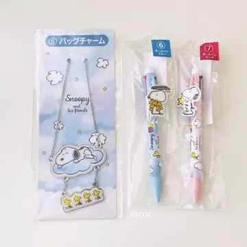 스누피 뽑기 백참 볼펜