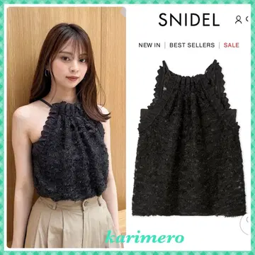 [정품] SNIDEL 홀터 컷 풀오버 신상 새상품