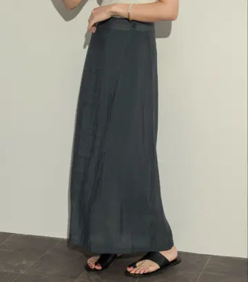 레이어드 시어 롱 스커트