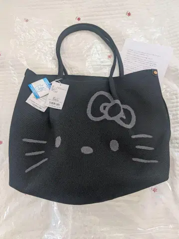 루트 토 헬로키티 토트백 블랙 새상품 대용량 워셔블