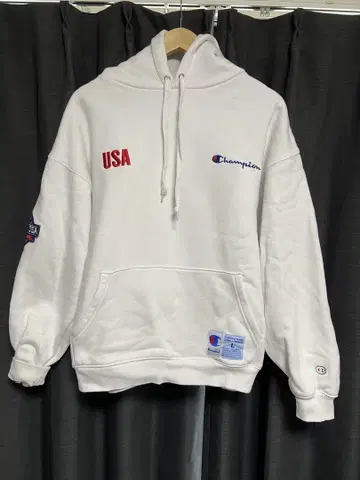 Champion USA 후드티 L 사이즈 화이트