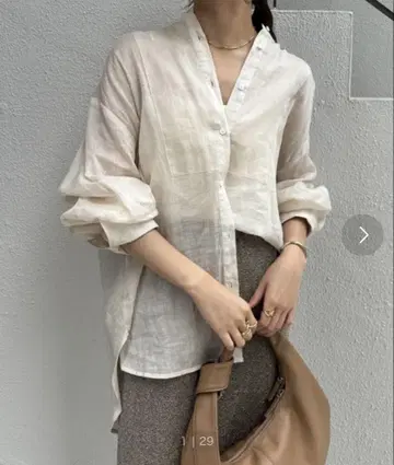 라미 오버 시어 셔츠