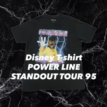 디즈니 Disney 티셔츠 POWERLINE 90년대 무비
