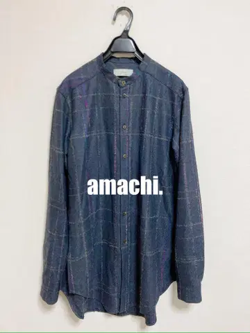amachi. 아마치 밴드 카라 셔츠 블루종 자켓 나이스니스
