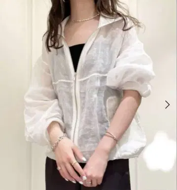BABYLONE 라미 시어 지퍼 블루종