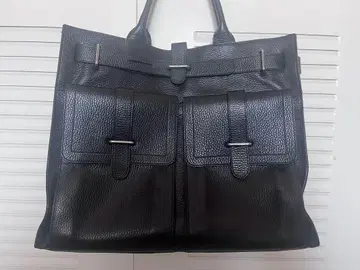 블랙 가죽 비즈니스 백