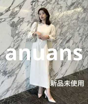 미사용 새상품 anuans 긴팔 원피스 MEDIUM 아이보리 여성용