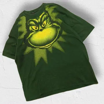 멕시코제 Dr.Seuss 그린치 크루넥 티셔츠 3XL 그린