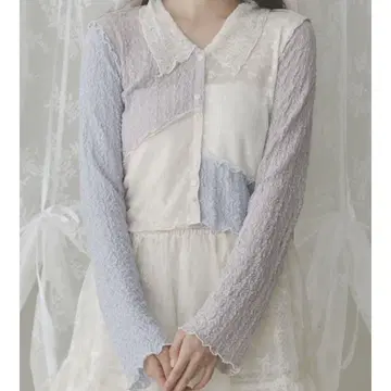 merry jenny fog color blocking cardigan