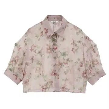 CLANE SHEER FLOWER SHORT SLEEVE SHIRTS