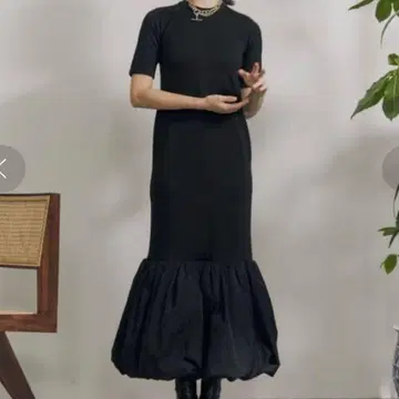 UN3D. 도킹 하프 슬리브 원피스