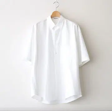 WASHED FINX TWILL BIG HALF SLEEVED SHIRT