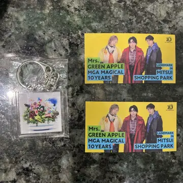 Mrs.GREEN APPLE 10주년 CD 키링 스티커 세트