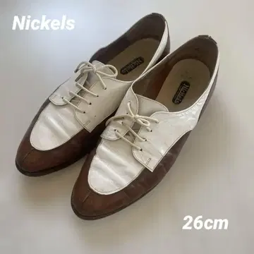 60's Nickels 브라운&화이트 레이스업 슈즈 26cm