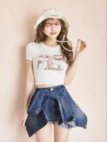 Darich 레이디 사진 컴팩트 티셔츠