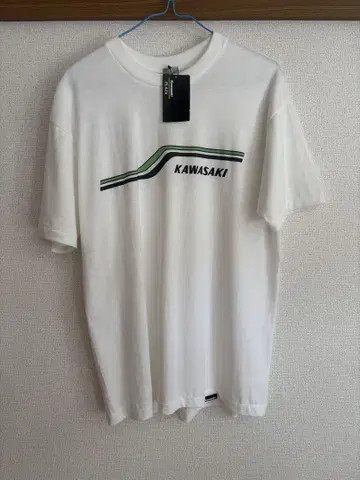 KAWASAKI 레인보우 라인 정품 티셔츠 마하.KH 그린 라인