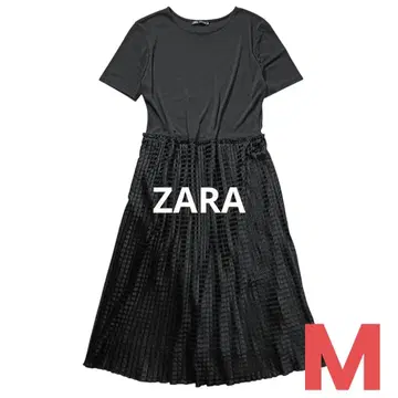 ZARA 자라 플리츠 도킹 원피스 블랙 고급 봄/여름 체형 커버